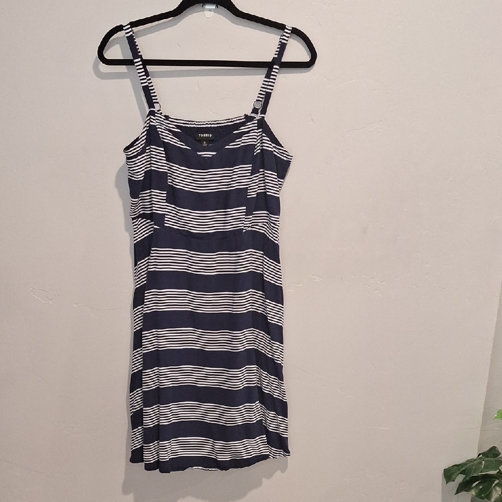 Torrid Navy and White Striped Top Torrid Size 0 Sundress